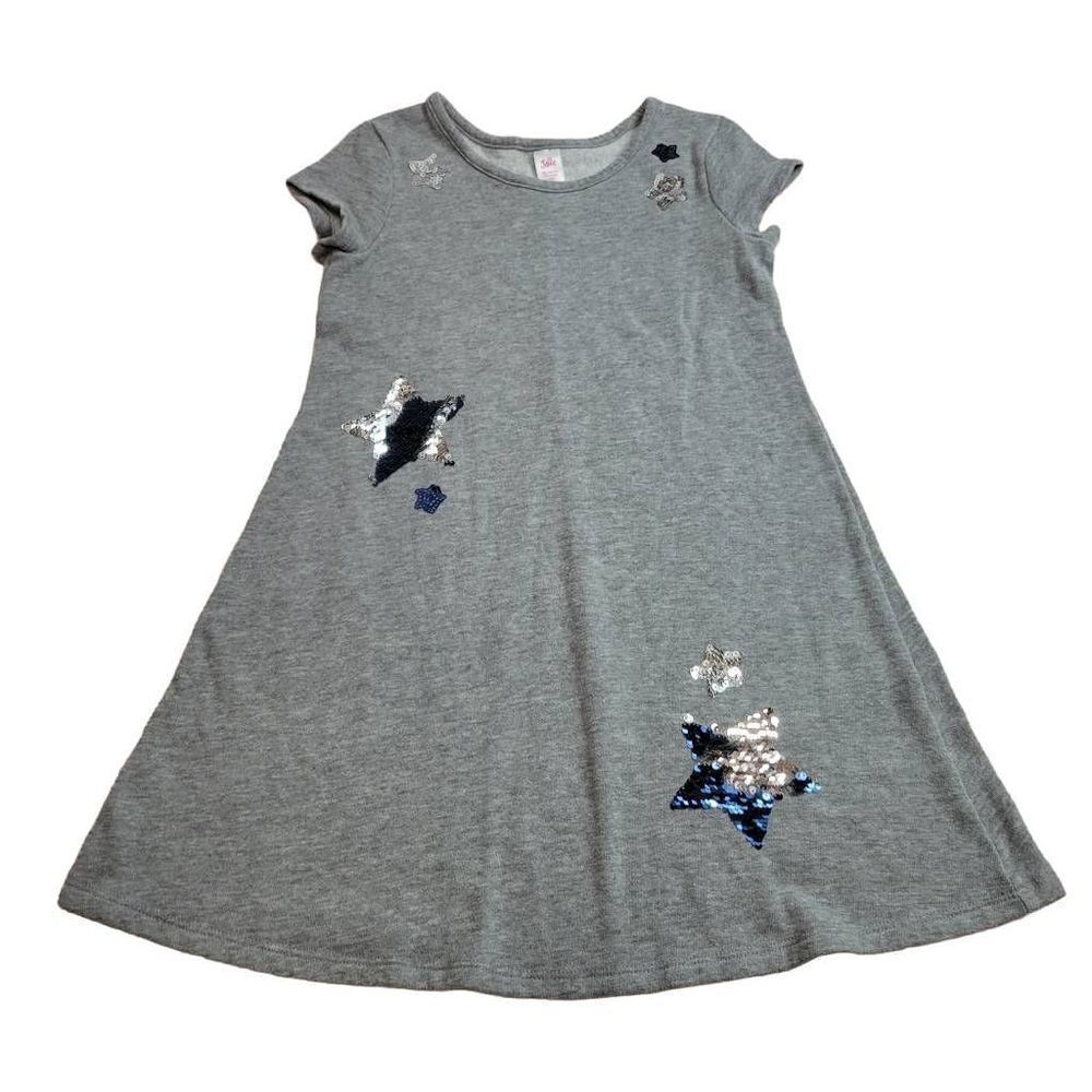 Justice flip sequin star dress S6/7